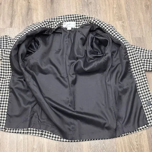 Vintage The Limited Blazer XS Wool 90s Oversized Houndstooth USA - Picture 10 of 11